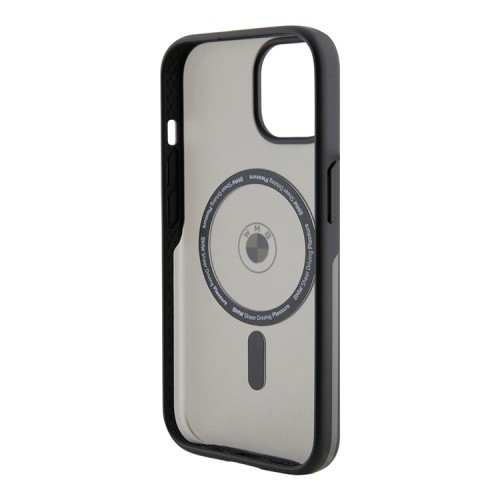 BMW для iPhone 15 чехол Signature PC/TPU Frosted Hard Black (MagSafe)