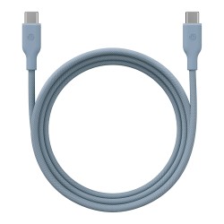 Energea Кабель Bazic GoCharge Weave USB-C to USB-C 60W 480 Mbps Soft braided Blue 1.5m