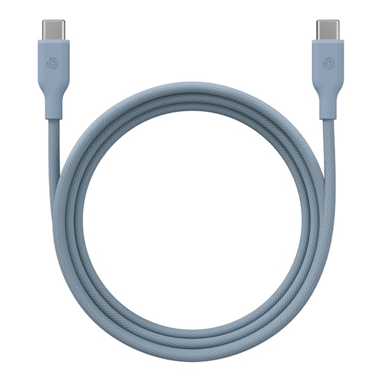 Energea Кабель Bazic GoCharge Weave USB-C to USB-C 60W 480 Mbps Soft braided Blue 1.5m