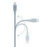 Energea Кабель Bazic GoCharge Weave USB-C to USB-C 60W 480 Mbps Soft braided Blue 1.5m