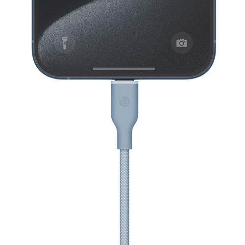 Energea Кабель Bazic GoCharge Weave USB-C to USB-C 60W 480 Mbps Soft braided Blue 1.5m
