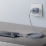 Energea Кабель Bazic GoCharge Weave USB-C to USB-C 60W 480 Mbps Soft braided Blue 1.5m