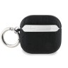 Karl Lagerfeld для Airpods 4 чехол PU Saffiano Monogram with ring NFT Metal Head Choupette Black