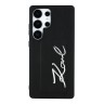Karl Lagerfeld для Galaxy S25 Ultra чехол Cardslot PU Grained leather Metal Signature Hard Black