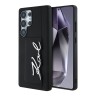 Karl Lagerfeld для Galaxy S25 Ultra чехол Cardslot PU Grained leather Metal Signature Hard Black