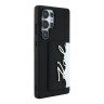 Karl Lagerfeld для Galaxy S25 Ultra чехол Cardslot PU Grained leather Metal Signature Hard Black
