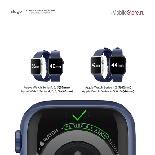 Ремешок Elago Premium Rubber для Apple Watch 49-46-45-44 mm, синий