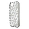 Karl Lagerfeld для iPhone 16e чехол PC/TPU Repeat Logo Hard Transparent/Silver
