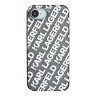 Karl Lagerfeld для iPhone 16e чехол PC/TPU Repeat Logo Hard Transparent/Silver