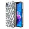 Karl Lagerfeld для iPhone 16e чехол PC/TPU Repeat Logo Hard Transparent/Silver