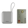 Energea внешний аккумулятор Bazic GoPower Fusion Mini 10K, 10000 3in1 USB-C +USB-C/Lightning cabl PD20W Displ Pebble