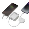 Energea внешний аккумулятор Bazic GoPower Fusion Mini 10K, 10000 3in1 USB-C +USB-C/Lightning cabl PD20W Displ Pebble
