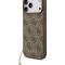 Guess для iPhone 17 Pro Max чехол PU 4G Classic Metal logo Hard + Charm Brown (MagSafe)