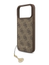 Guess для iPhone 17 Pro Max чехол PU 4G Classic Metal logo Hard + Charm Brown (MagSafe)