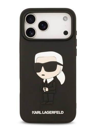 Karl Lagerfeld для iPhone 17 Pro Max чехол 3D Rubber NFT Karl Ikonik Hard Black