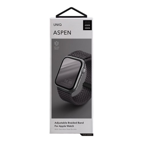 Ремешок Uniq ASPEN Strap Braided для Apple Watch  42-41-40 мм, серый
