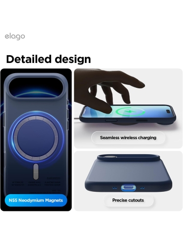 Elago для iPhone Air чехол Magnetic Silicone Jean Indigo (MagSafe)