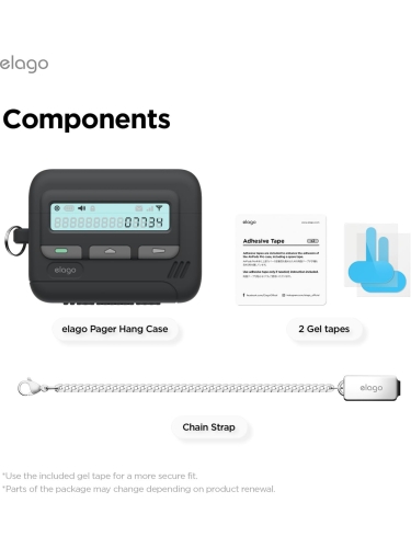 Elago для AirPods Pro 3 чехол Unique Pager Hang case Black