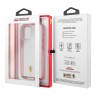 Чехол Ferrari Italia stripe Hard Transparent для iPhone 13 Pro, красная рамка