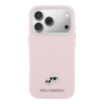 Karl Lagerfeld для iPhone 17 Pro чехол PU Saffiano FW NFT Karl&Choup metal & Cam Hard Pink (MagSafe)