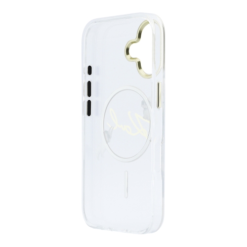 Karl Lagerfeld для iPhone 17 чехол IML NFT Choupettes Script logo Metal Cam прозрачный (MagSafe)