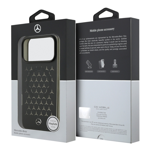 Mercedes для iPhone 17 Pro чехол IML Frosted New Star Metal Cam Hard Black (MagSafe)