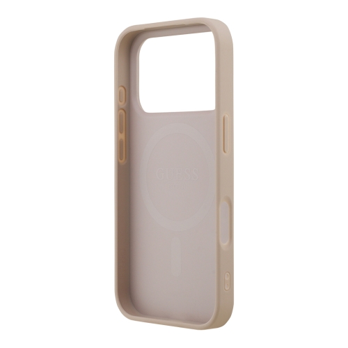 Guess для iPhone 17 Pro чехол PU 4G Stripes Hard Pink (MagSafe)