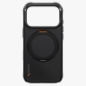Uniq для iPhone 18 Pro/17 Pro чехол KEVA Kevlar 360-Rotating stand Carbon Black (MagSafe)
