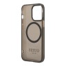 Чехол Guess Metal outline Hard для iPhone 13 Pro, черный/золотой (MagSafe)