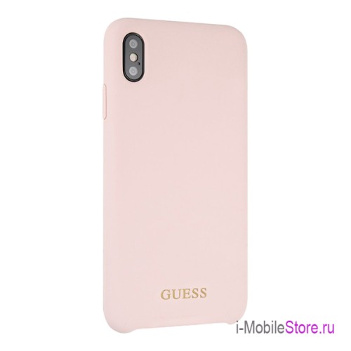 Чехол Guess Silicone для iPhone XS Max, Light Pink