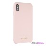 Чехол Guess Silicone для iPhone XS Max, Light Pink