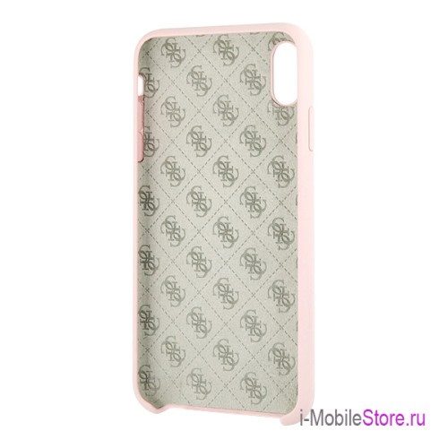 Чехол Guess Silicone для iPhone XS Max, Light Pink