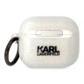 Чехол Lagerfeld TPU Glitters with ring NFT Karl & Choupette для Airpods 3 (2021), прозрачный