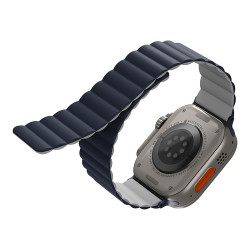 Ремешок Uniq Revix reversible Magnetic для Apple Watch 49-45-44-42 mm, синий/серый