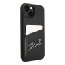 Чехол Lagerfeld PU with Cardslot Signature logo Hard для iPhone 14 Plus, черный