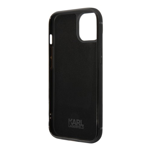 Чехол Lagerfeld PU with Cardslot Signature logo Hard для iPhone 14 Plus, черный
