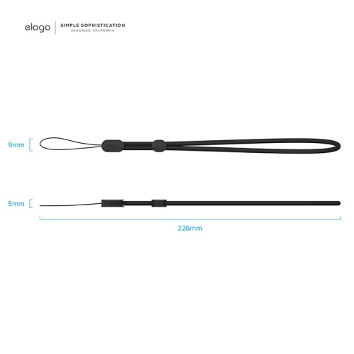 Чехол Elago Silicone case with Round strap для AirPods Pro 2, голубой