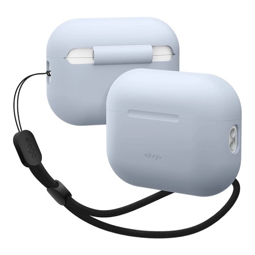 Чехол Elago Silicone case with Round strap для AirPods Pro 2, голубой