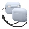 Чехол Elago Silicone case with Round strap для AirPods Pro 2, голубой