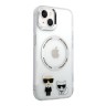 Чехол Lagerfeld Karl&Choupette Hard для iPhone 14 Plus, прозрачный (MagSafe)