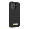 Чехол Guess Liquid Silicone Plate metal logo Hard для iPhone 13 Pro, черный (Magsafe)