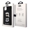 Karl Lagerfeld для iPhone 15 Plus чехол Liquid Silicone Karl & Choupette heads Hard Black