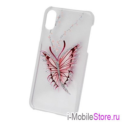 Чехол iCover HP Clear Hard Happy Butterfly для iPhone X/XS