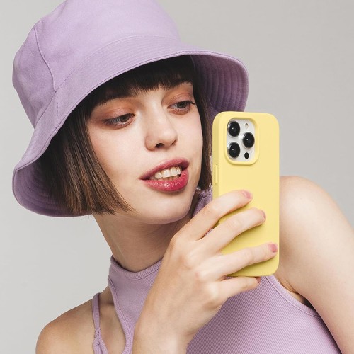 Elago для iPhone 15 Pro чехол Soft silicone (Liquid) Yellow