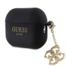 Guess для Airpods Pro 2 чехол Liquid silicone with 4G Diamond charm Black