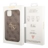 Guess для iPhone 15 чехол PU 4G Big metal logo Hard Brown