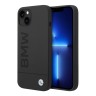 BMW для iPhone 15 чехол Signature Liquid silicone Laser logo Hard Black (MagSafe)
