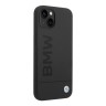 BMW для iPhone 15 чехол Signature Liquid silicone Laser logo Hard Black (MagSafe)
