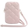 Guess для смартфонов сумка Wallet Zipper Pouch Quilted 4G metal logo Pink
