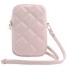 Guess для смартфонов сумка Wallet Zipper Pouch Quilted 4G metal logo Pink